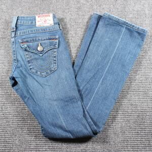 Vintage Y2K True Religion Tony Bootcut Jeans W26 L30 Made in USA Flap Pockets